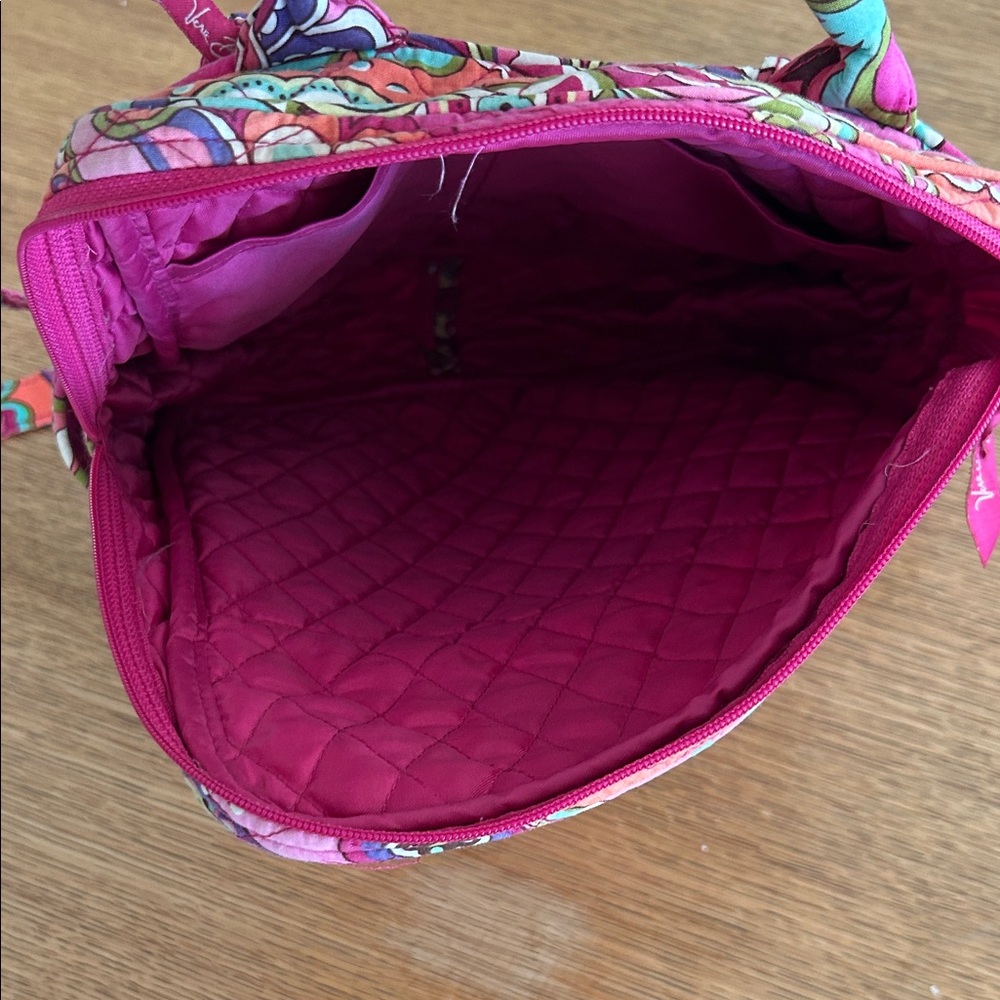 Vera Bradley Pink and Orange Patterned Backpack - Picture 4 of 7